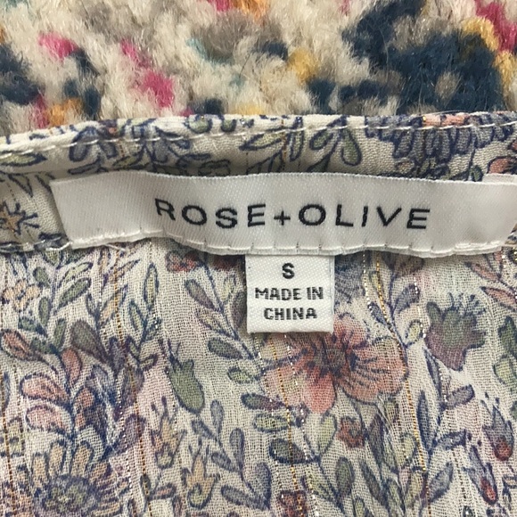 Rose + Olive, NWOT, small pale blue, sparkly sheer blouse-tank - Picture 2 of 5